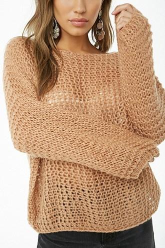 Forever21 Brushed Open-knit Sweater
