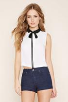 Forever21 Contrast-collared Top