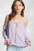 Forever21 Drawstring Off-the-shoulder Top