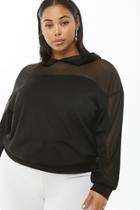 Forever21 Plus Size Mesh Hooded Top