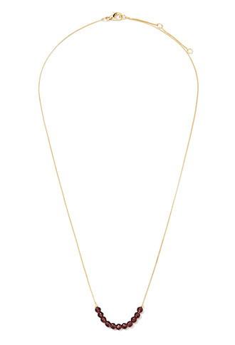 Forever21 Beaded Birthstone Necklace (purple/gold)