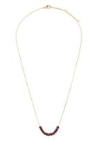 Forever21 Beaded Birthstone Necklace (purple/gold)