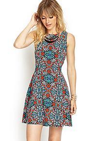 Forever21 Art Deco Print Dress