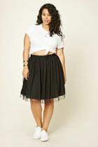 Forever21 Plus Women's  Plus Size Pleated Tulle Skirt
