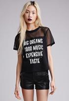Forever21 Mesh-paneled Dreams Tee