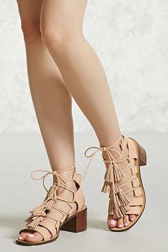 Forever21 Tasseled Faux Leather Heels