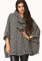 Forever21 Women's  No Grey Area Hooded Poncho