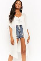Forever21 Open-front Short Sleeve Cardigan