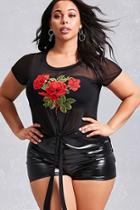 Forever21 Plus Size Floral High-low Top