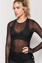 Forever21 Active Sheer Mesh Knit Top