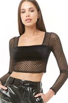 Forever21 Geo Metallic Crop Top