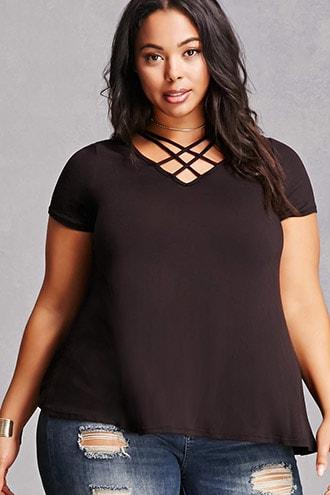 Forever21 Plus Size Strappy Swing Top
