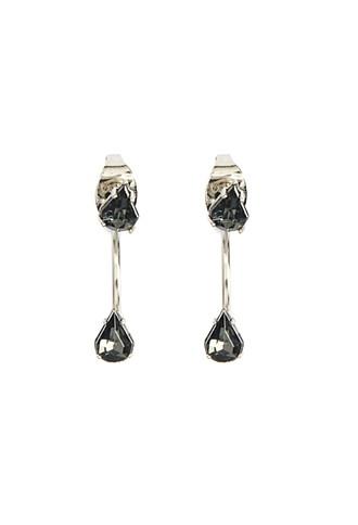 Forever21 Faux Stone Ear Jackets (silver/grey)