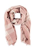 Forever21 Frayed Plaid Scarf (mauve/champagne)