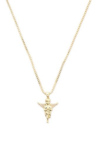 Forever21 Men King Ice Praying Angel Pendant Necklace