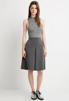 Forever21 Women's  Heathered A-line Skirt (charcoal)