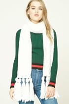 Forever21 Tasseled Cable Knit Scarf