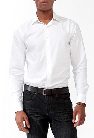 21 Men Men's  Classic Fit Dress Shirt (white)