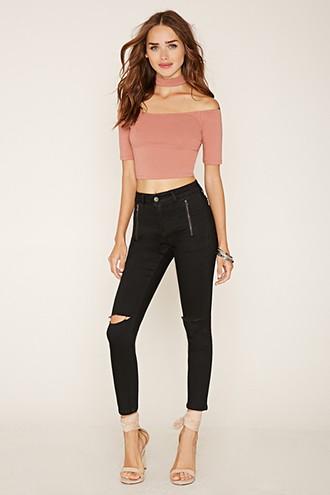Forever21 Women's Zippered Skinny Jeans