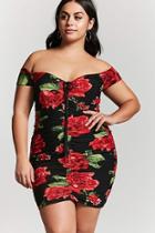 Forever21 Plus Size Ruched Mesh Dress