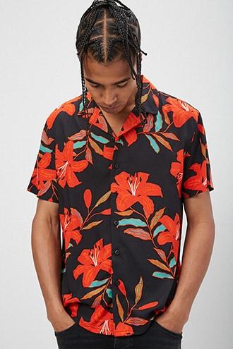 Forever21 Tropical Classic Fit Shirt