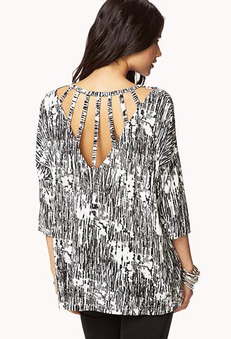 Love21 Cutout Static Print Top