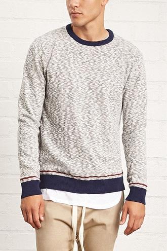 21 Men Men's  Marled Ringer Sweater