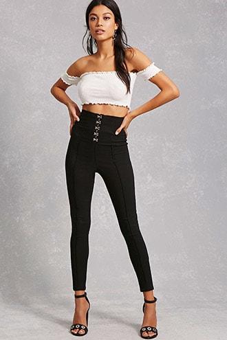 Forever21 Corset High-waist Pants
