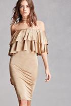 Forever21 Off-the-shoulder Metallic Dress