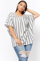 Forever21 Plus Size Striped Tasseled Top