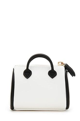 Forever21 White & Black Faux Leather Handbag Coin Purse