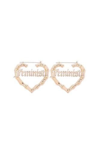 Forever21 Feminista Graphic Hoop Earrings