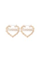 Forever21 Feminista Graphic Hoop Earrings