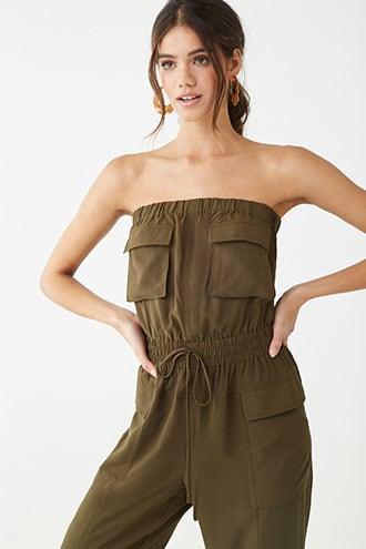 Forever21 Tube Cargo Jumpsuit