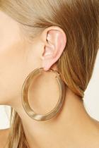 Forever21 Omega Chain Hoop Earrings