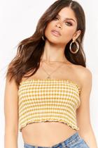 Forever21 Gingham Tube Crop Top