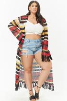 Forever21 Plus Size Striped Crochet Cardigan