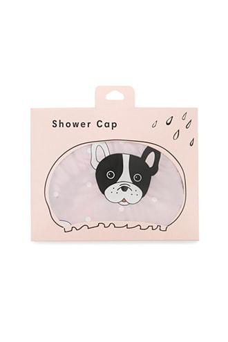 Forever21 Boston Terrier & Polka Dot Print Shower Cap