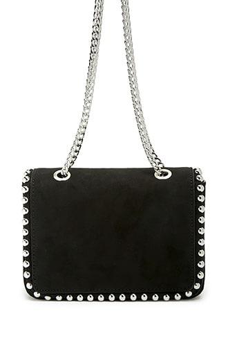 Forever21 Faux Suede Studded Shoulder Bag