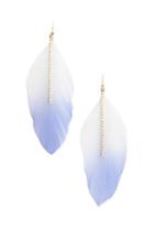 Forever21 Ombre Feather Drop Earrings