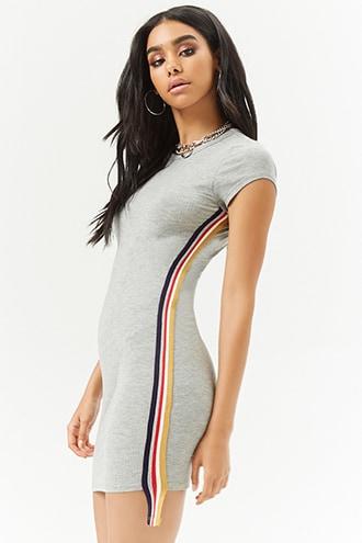 Forever21 Ribbed Striped-trim Dress