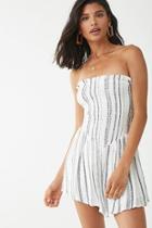 Forever21 Stylized Striped Print Romper