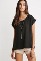 Forever21 Cuffed-sleeve Top