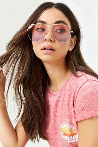 Forever21 Gradient Lens Aviator Sunglasses