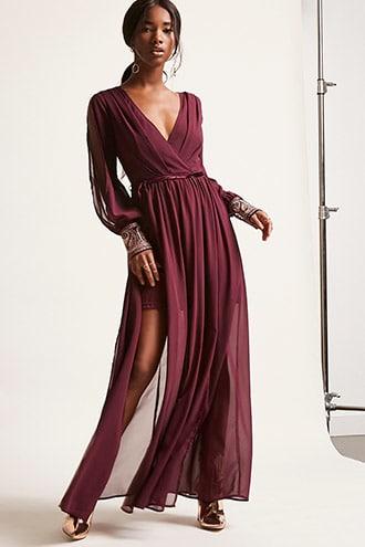 Forever21 Soieblu Sheer Chiffon Gown