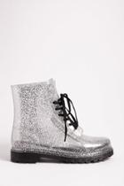 Forever21 Glitter Jelly Ankle Boots