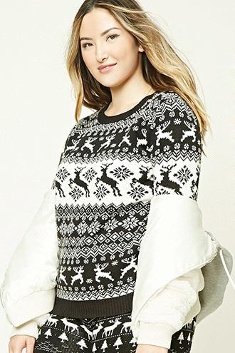 Forever21 Plus Women's  Plus Size Fair Isle Sweater