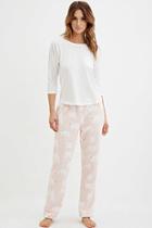 Forever21 Women's  Plush Polar Bear Pj Pants