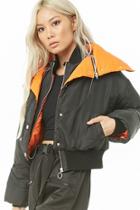 Forever21 Contrast Zip-front Jacket