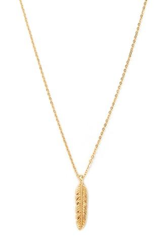 Forever21 Feather Charm Necklace